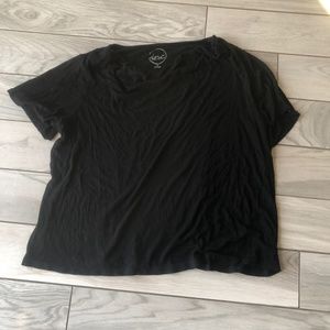 INC black short sleeve mini cowl neck ribbed top 3